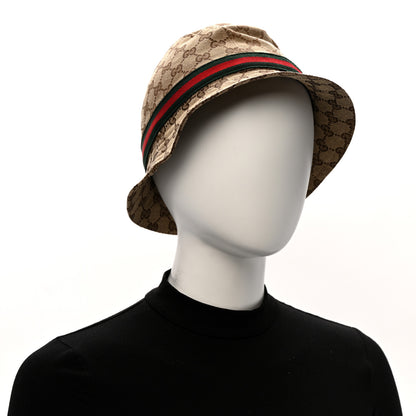Gucci Monogram Web Bucket Hat XL Brown 2 of 9