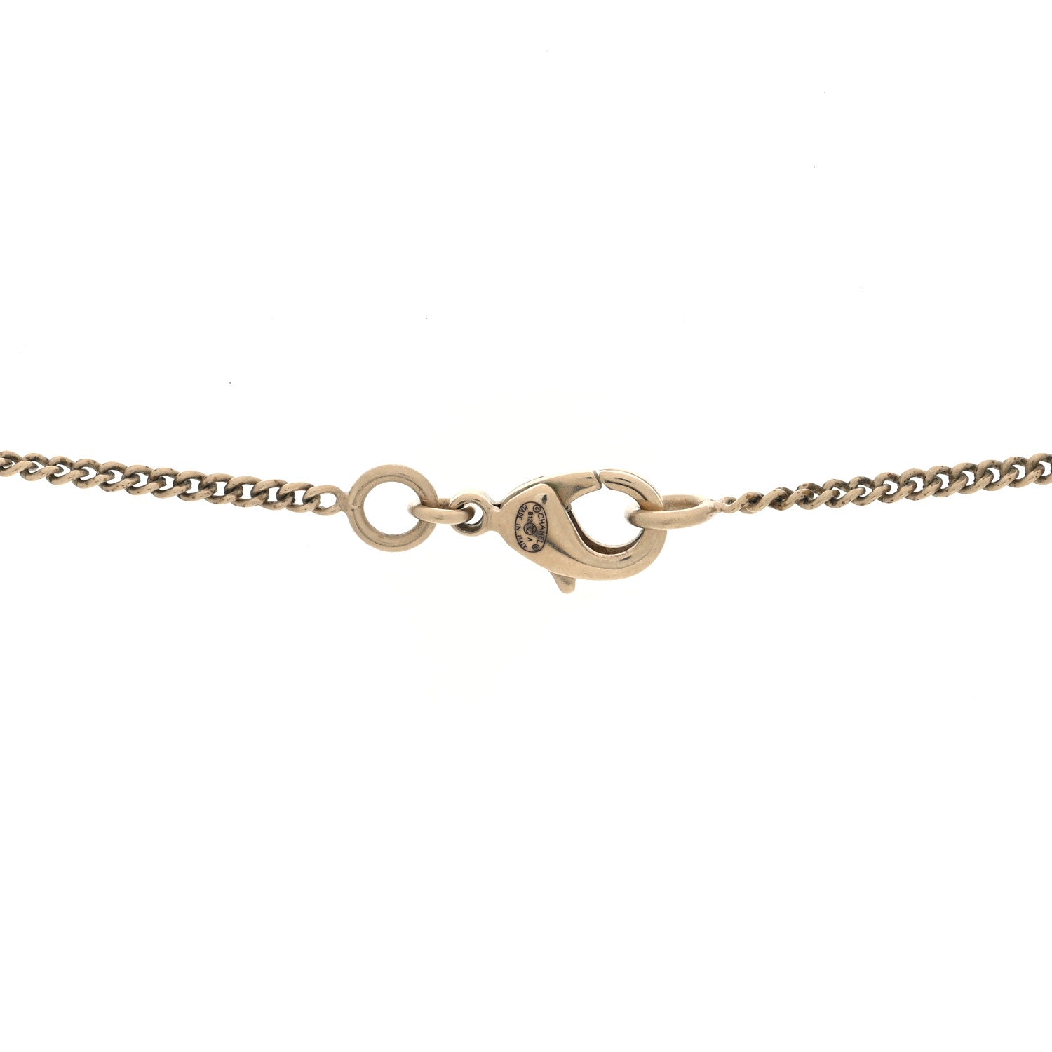 Chanel Enamel CC Pendant Necklace Gold Silver 4 of 4
