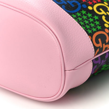 Gucci GG Supreme Monogram Psychedelic Bucket Bag Black Multicolor Sugar Pink 11 of 11
