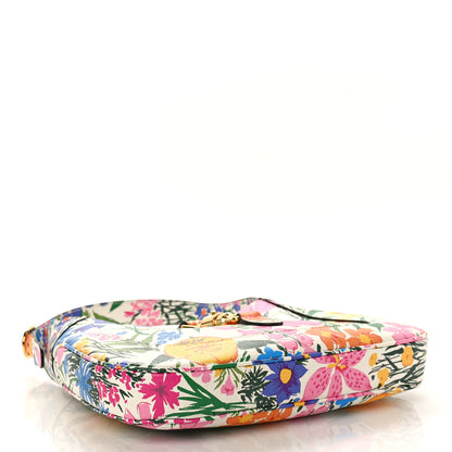 Gucci X KEN SCOTT New Shangai Calfskin Jardin D'Avril Floral Print Small Jackie 1961 Hobo Ivory Pink 4 of 8
