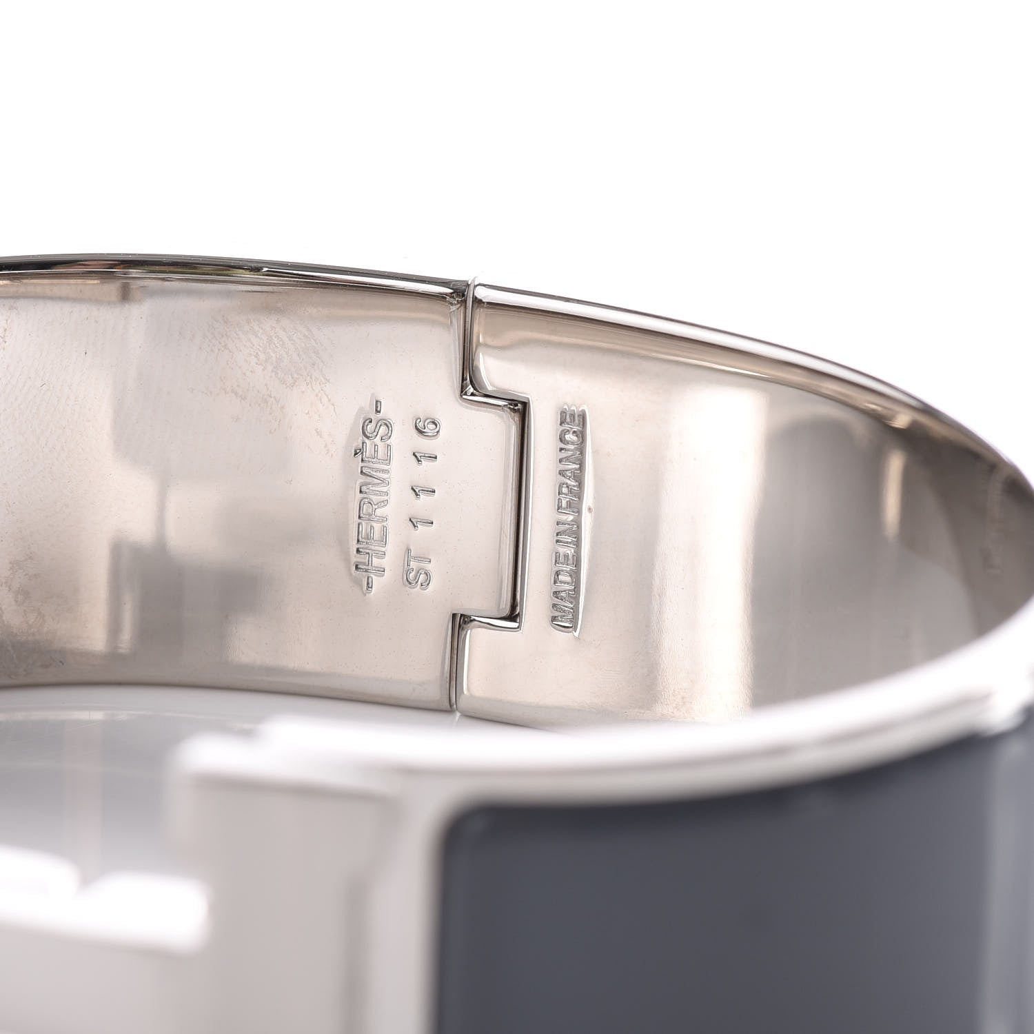 Hermes Enamel Wide Clic Clac H Bracelet GM Ardoise 4 of 4