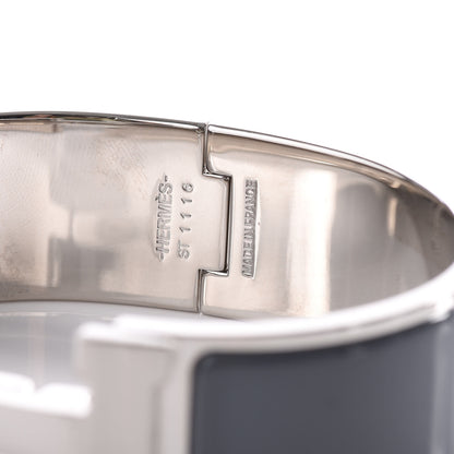 Hermes Enamel Wide Clic Clac H Bracelet GM Ardoise 4 of 4