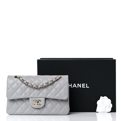 Chanel Caviar Quilted Small Double Flap Grey 10 of 10