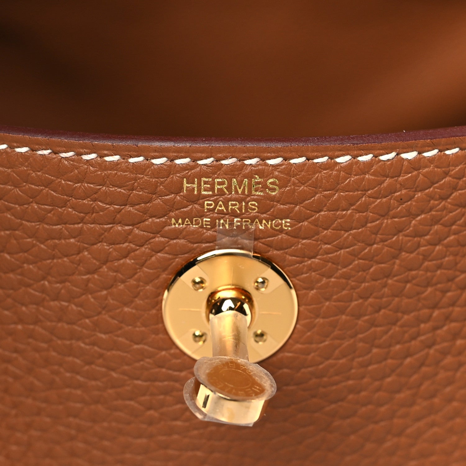 Hermes Taurillon Clemence Mini Lindy 20 Gold 6 of 10