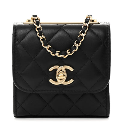 Chanel Lambskin Quilted Mini Trendy CC Chain Wallet Black 1 of 11
