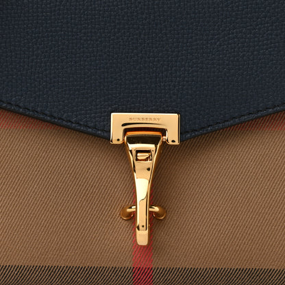 Burberry Derby Calfskin House Check Small Macken Crossbody Bag Ink Blue 9 of 12