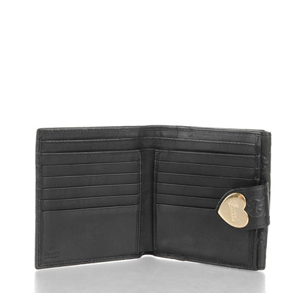 Gucci Guccisima Heart French Flap Wallet Black 6 of 7