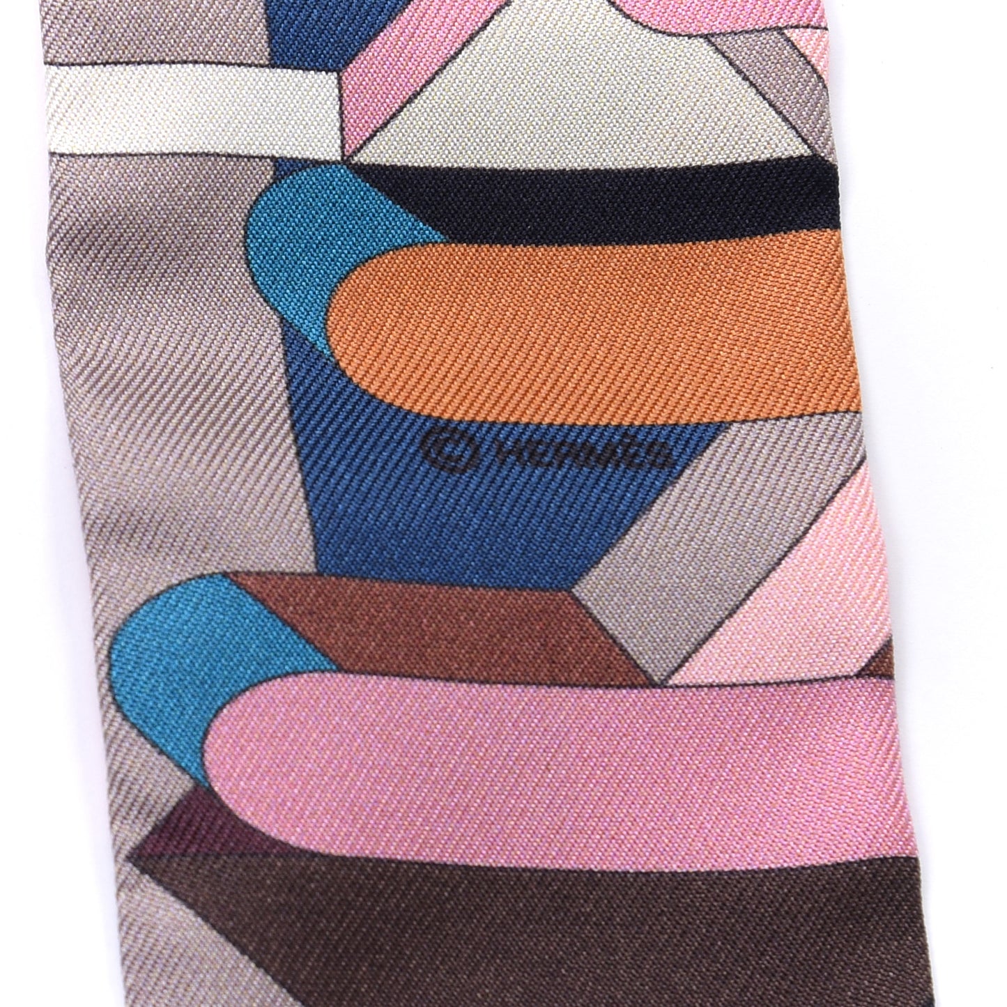Silk Perspective Cavaliere Twilly Vieux Rose Marrone Canard