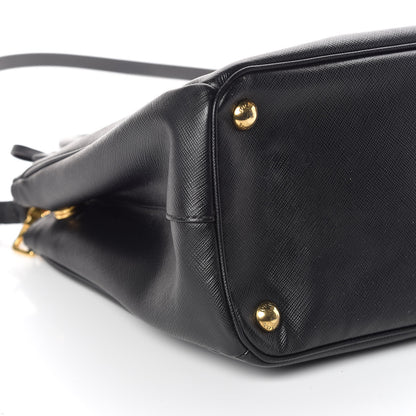 Prada Saffiano Small Galleria Double Zip Tote Black 8 of 9