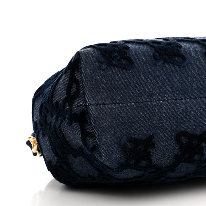 Fendi Denim Karligraphy Embroidered Medium Fendi First Blue 9 of 10