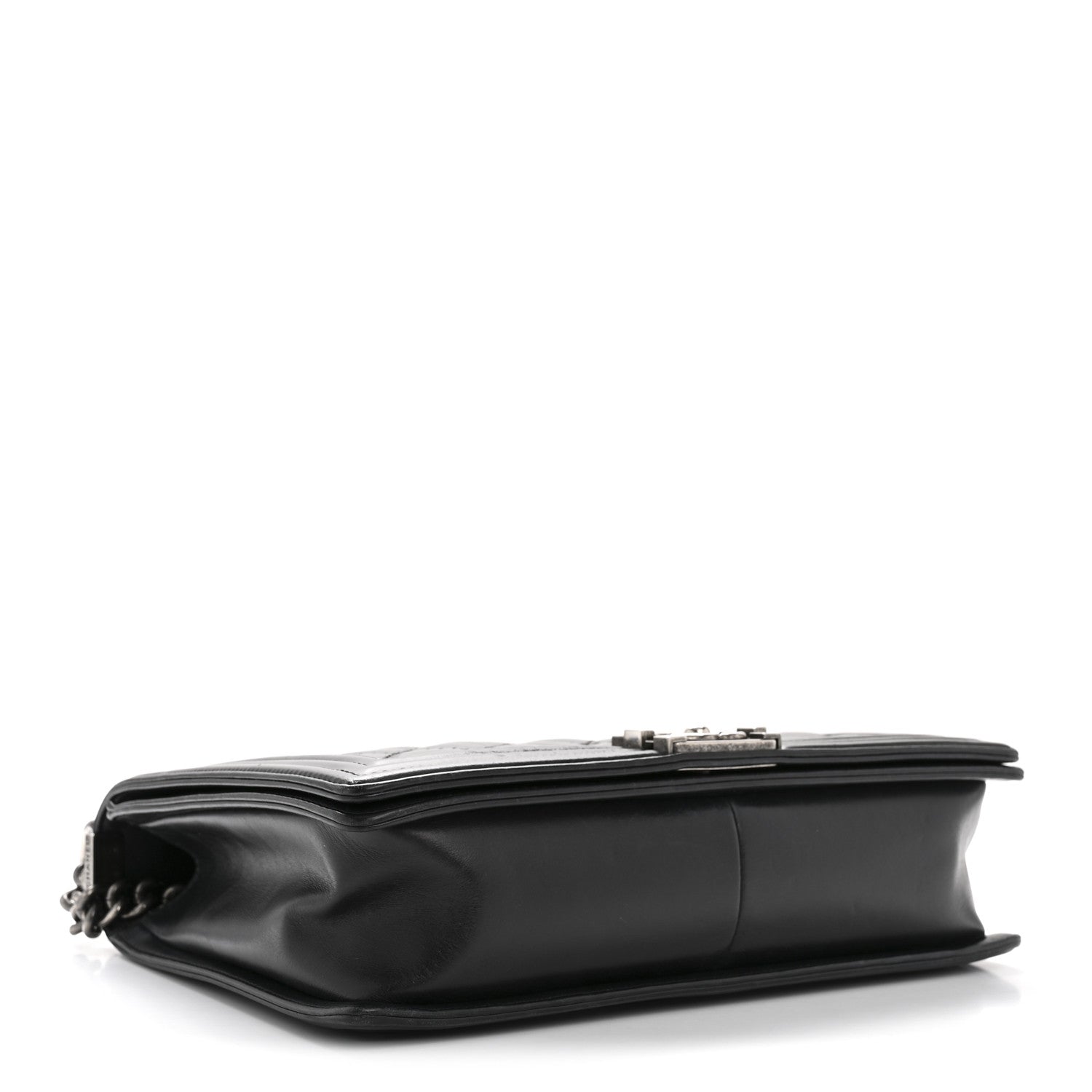 Chanel Calfskin Embossed Stitch Large Boy Flap Black 4 of 14