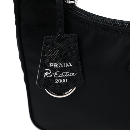 Prada Tessuto Nylon Mini Re-Edition 2000 Bag Black 10 of 11