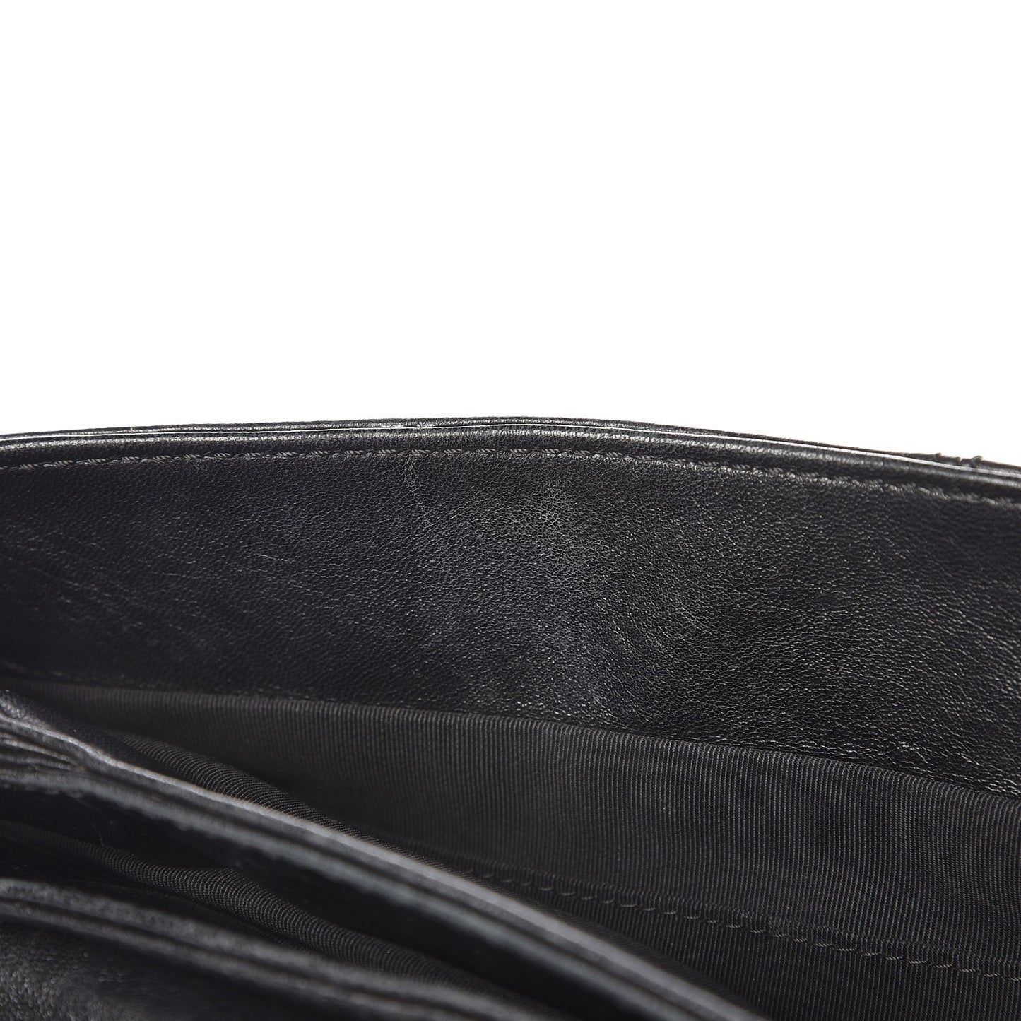 Shiny Lambskin Quilted Medium Trianon Messenger Flap Black