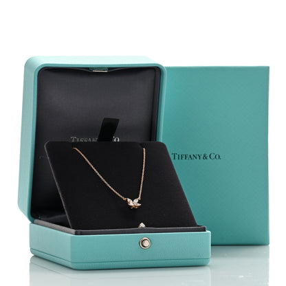 Tiffany 18K Rose Gold Diamond Small Victoria Necklace 4 of 4