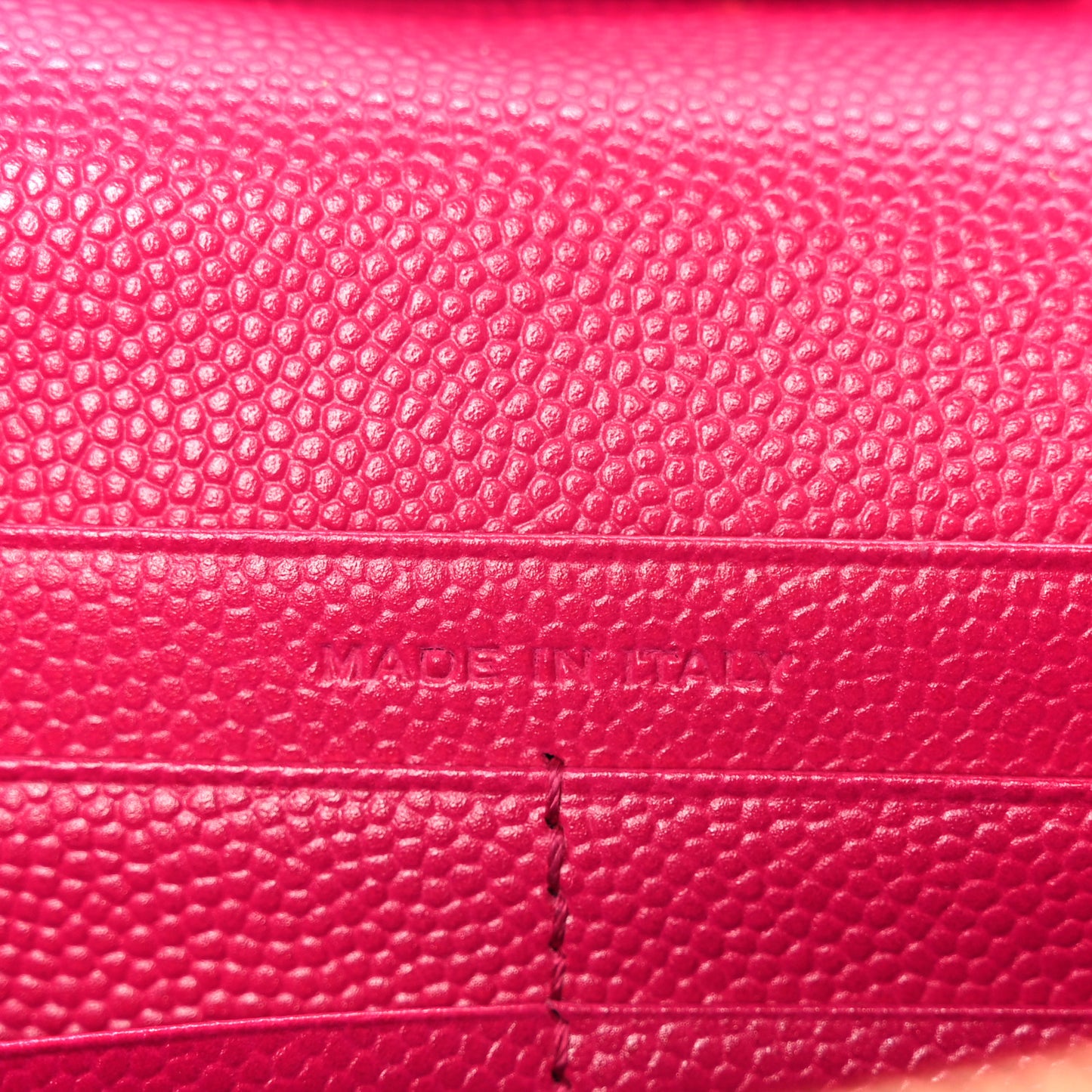 Grain De Poudre Matelasse Chevron Monogram Chain Wallet Bubblegum