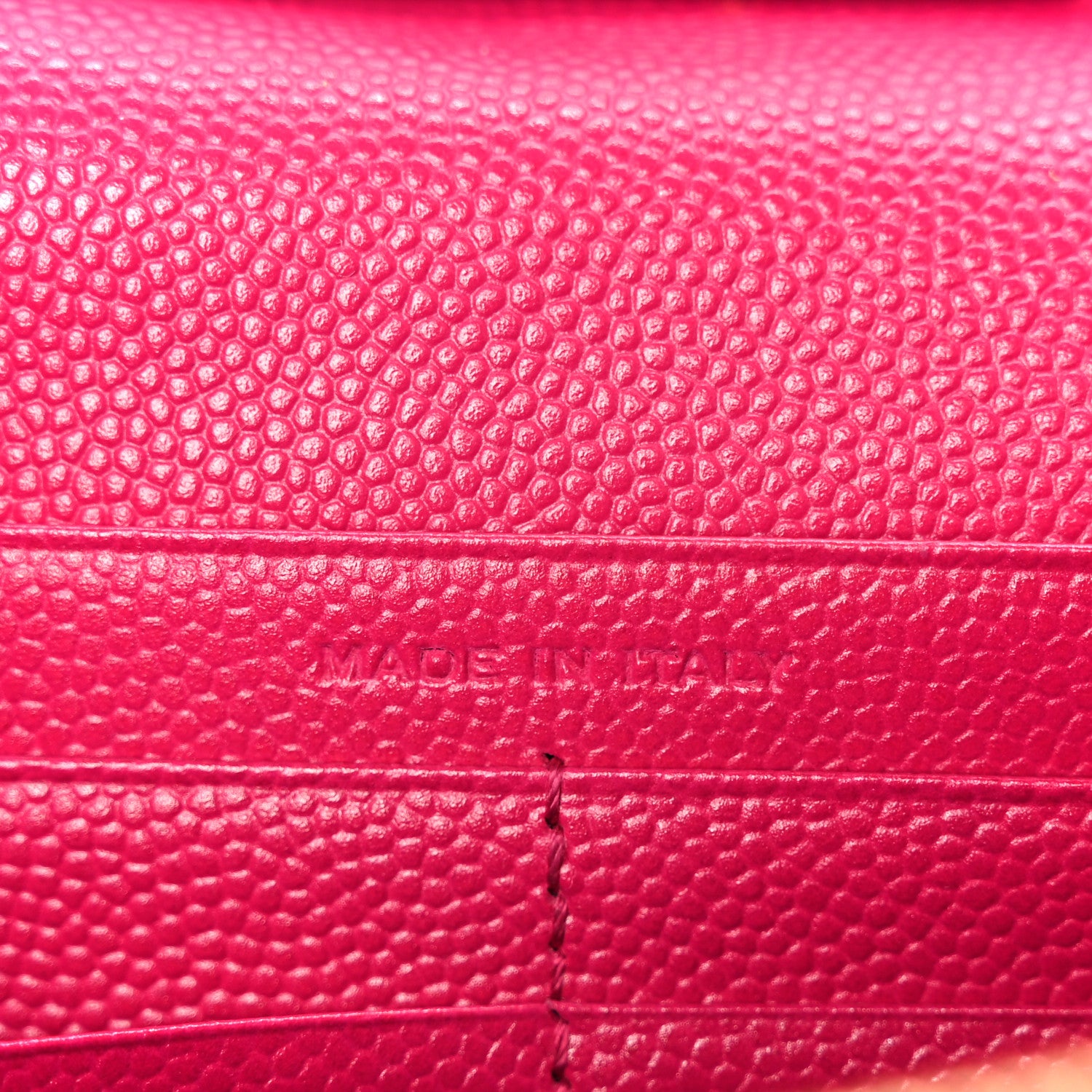 Saint Laurent Grain De Poudre Matelasse Chevron Monogram Chain Wallet Bubblegum 7 of 10