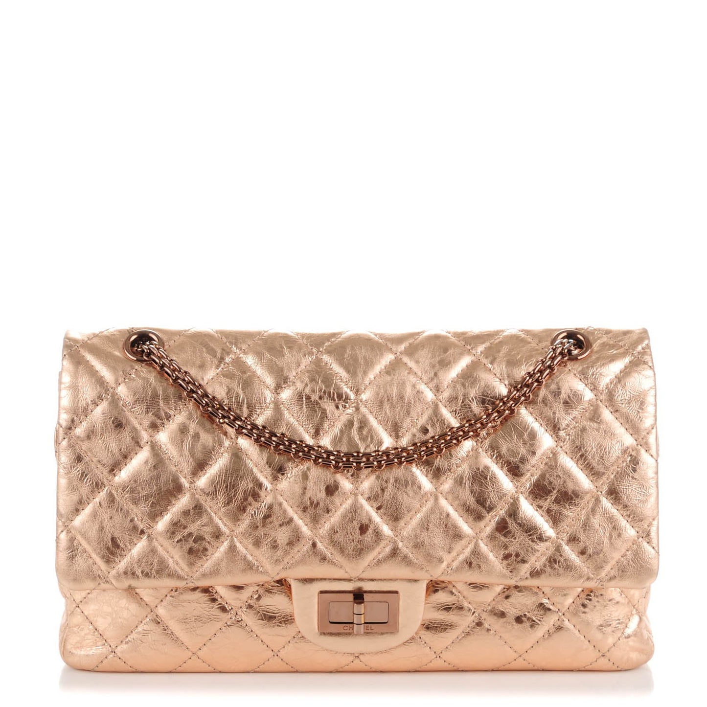 Metallic Aged Calfskin Quilted 2.55 Reissue 226 Flap Light Pink