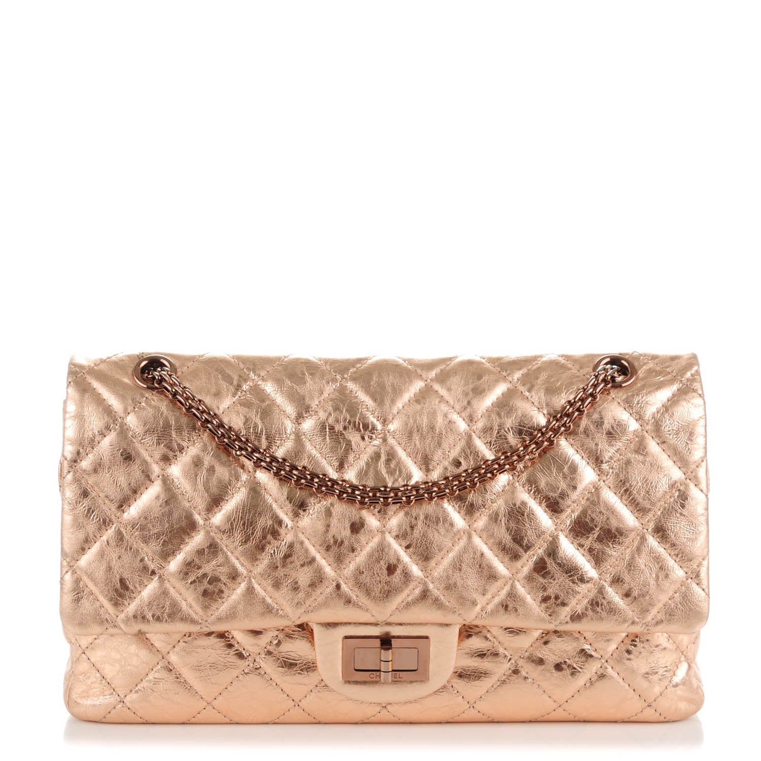 Chanel Metallic Aged Calfskin Quilted 2.55 Reissue 226 Flap Light Pink 1 of 8