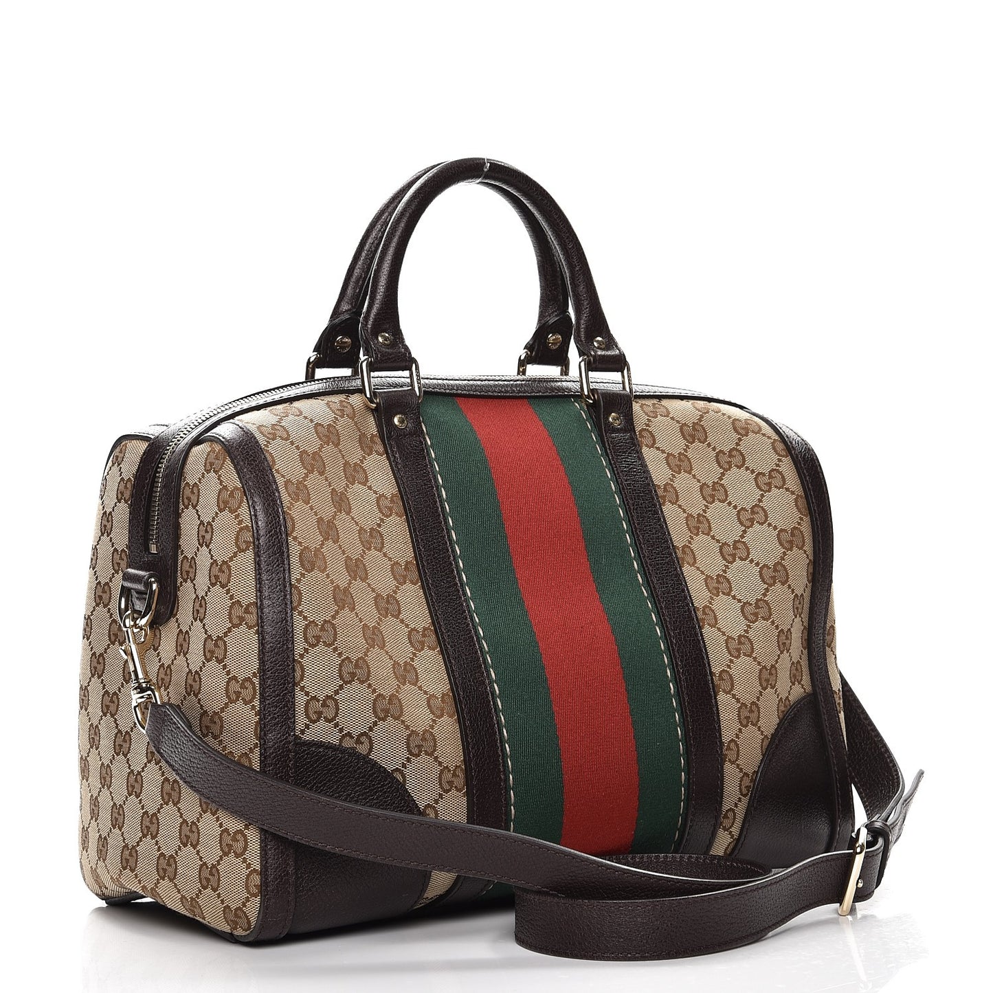 Monogram Vintage Web Medium Webby Bee Boston Dark Brown
