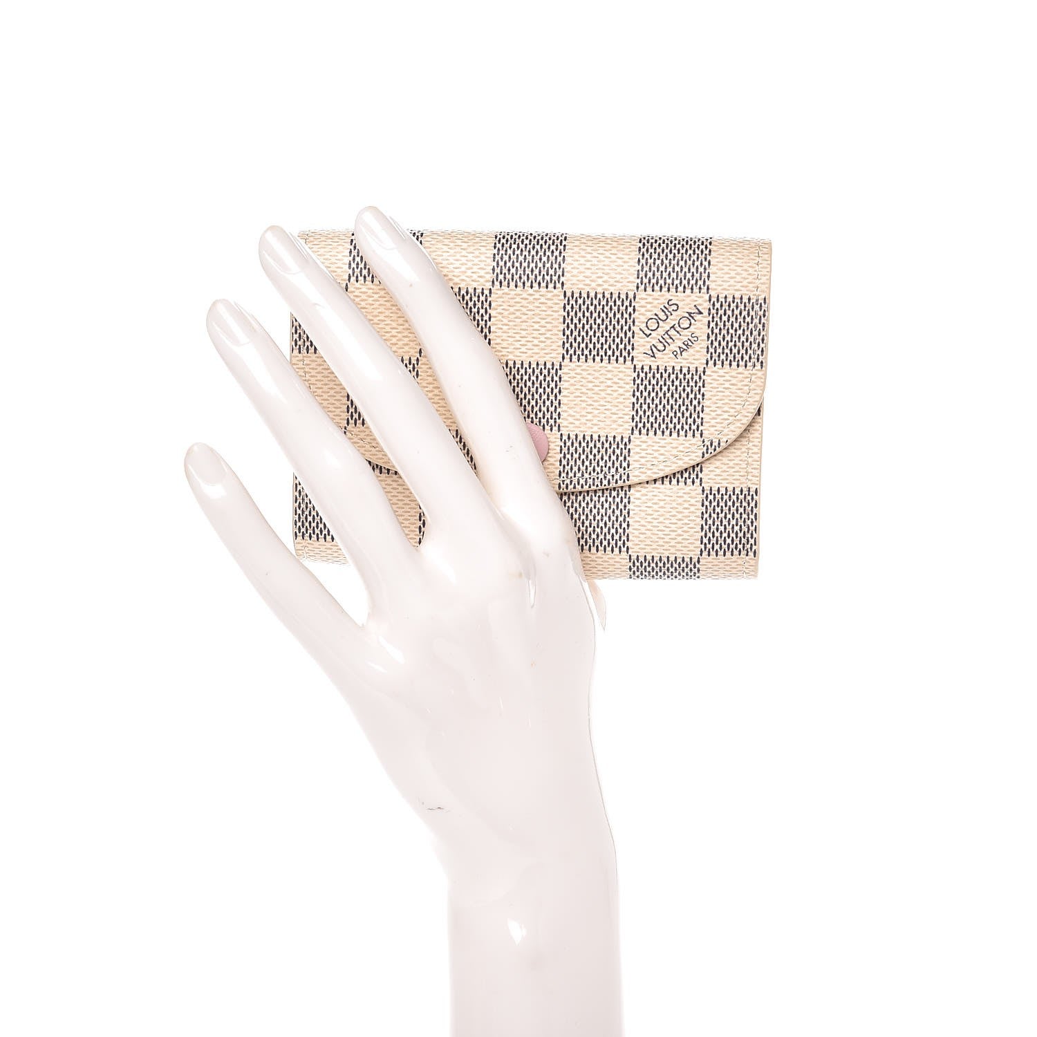 Louis Vuitton Damier Azur Rosalie Coin Purse Rose Ballerine 2 of 7