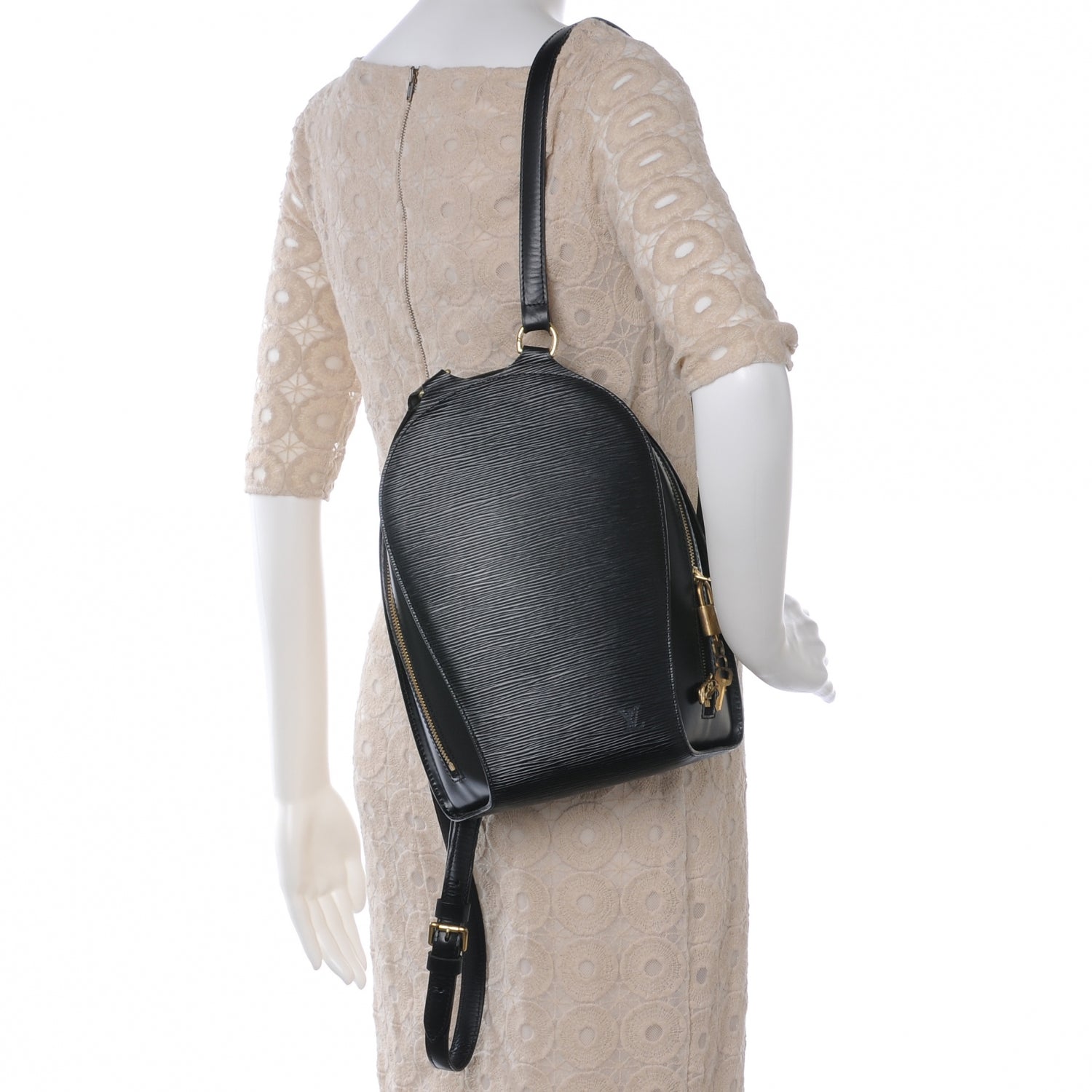 Louis Vuitton Epi Mabillon Backpack Black 2 of 7