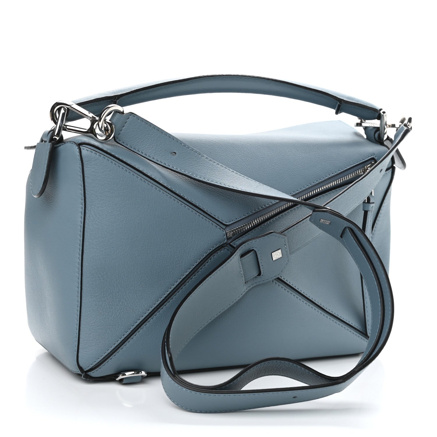 Loewe Calfskin Medium Puzzle Bag Stone Blue 3 of 11