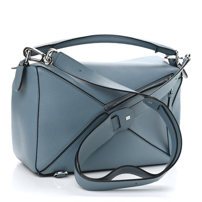 Loewe Calfskin Medium Puzzle Bag Stone Blue 3 of 11