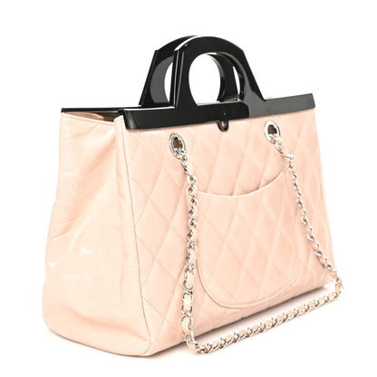 Chanel Glazed Calfskin Quilted Large CC Delivery Tote Light Pink 2 of 9