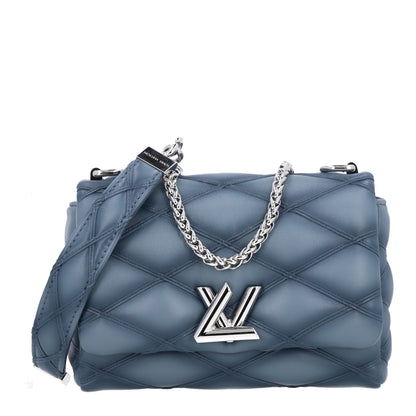 Louis Vuitton Lambskin Malletage GO-14 PM NM Denim Blue 1 of 10