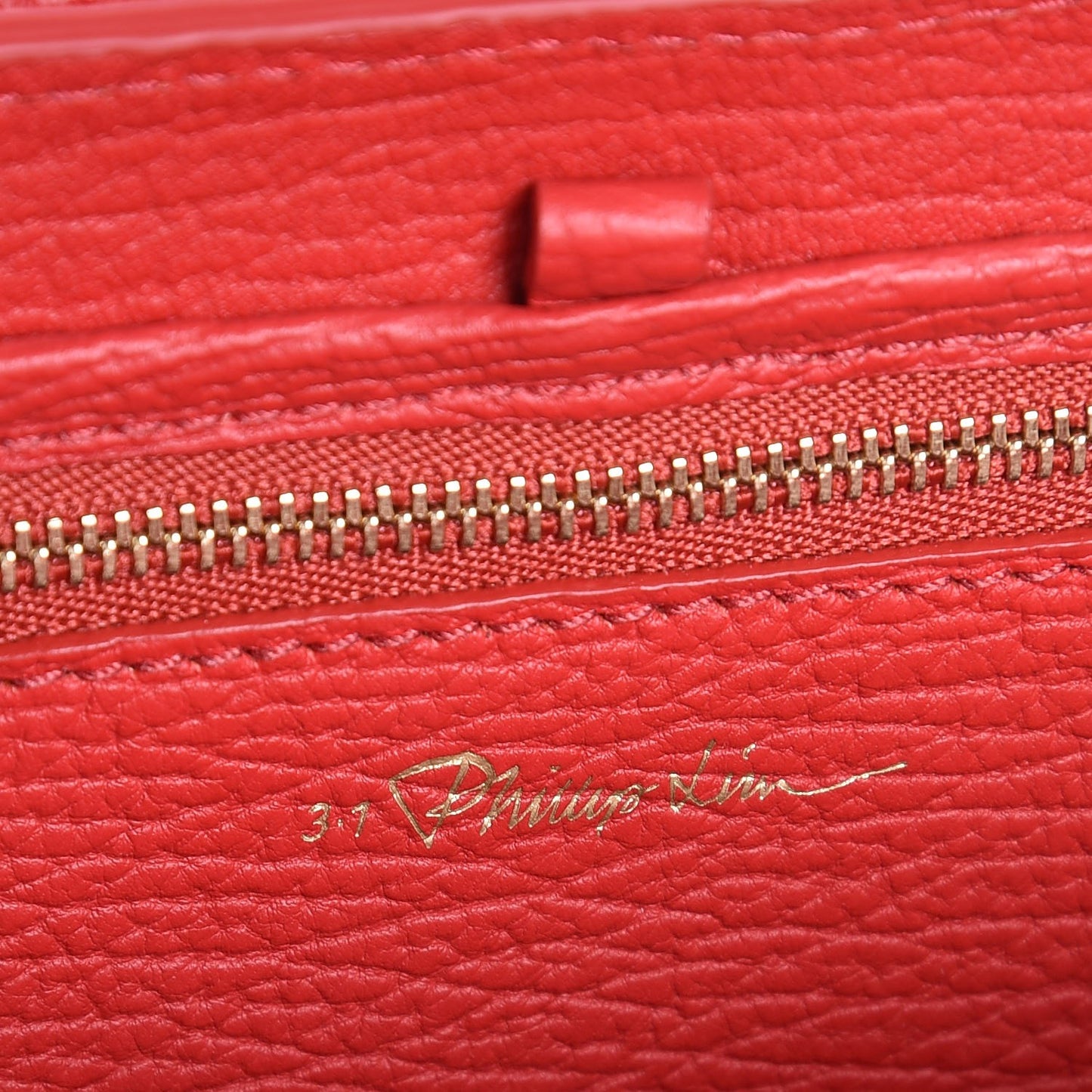 3.1 Textured Calfskin Medium Pashli Satchel Red