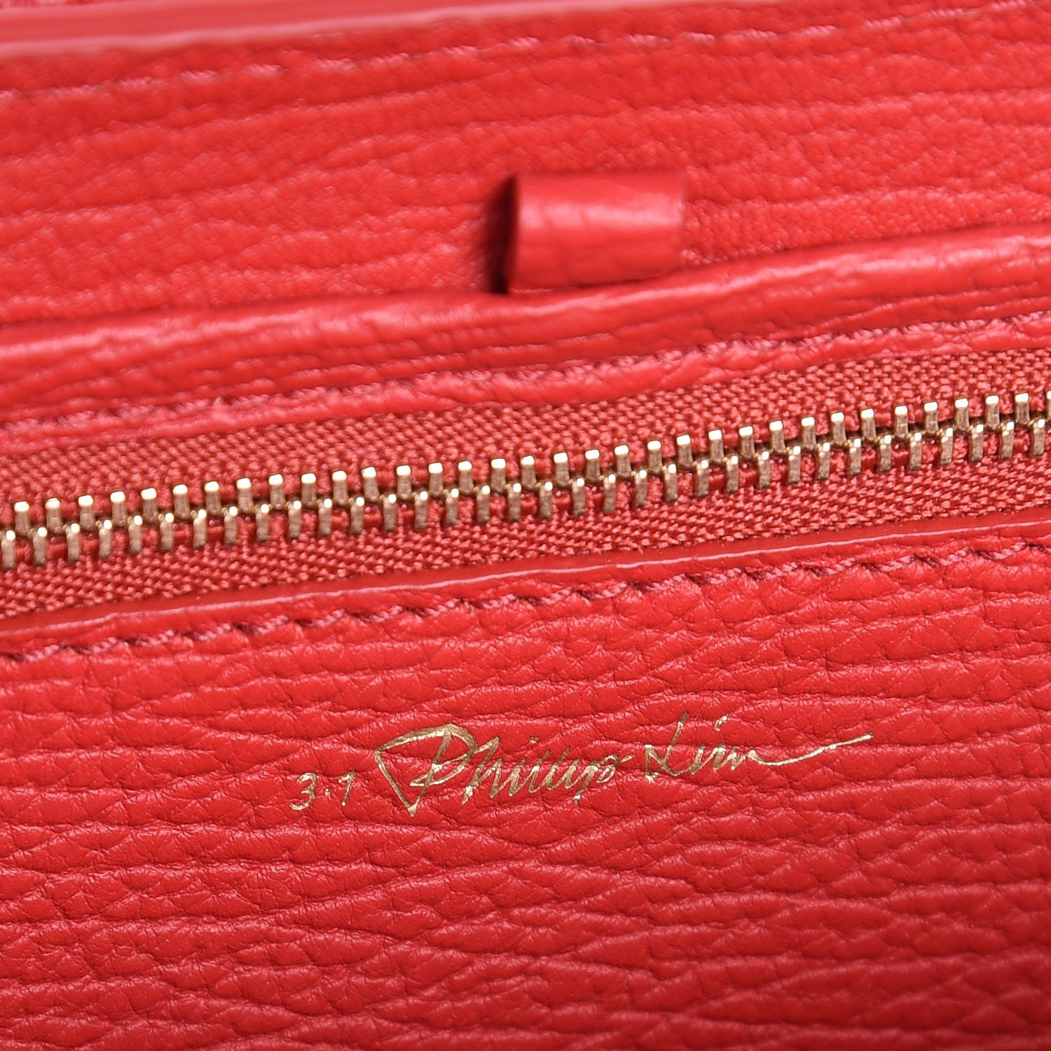 3.1 Phillip Lim 3.1 Textured Calfskin Medium Pashli Satchel Red 7 of 8