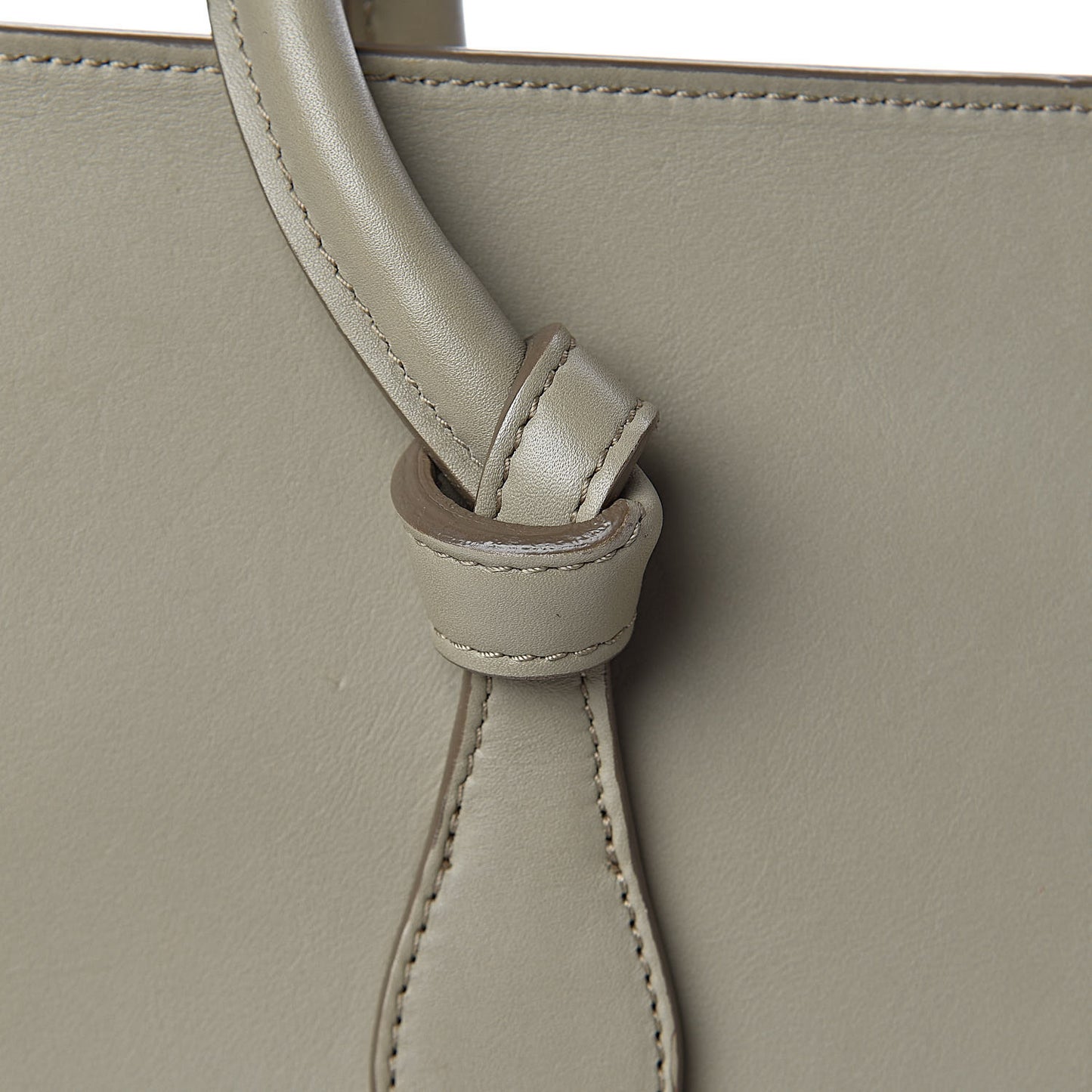 Smooth Calfskin Mini Tie Knot Tote Light Taupe