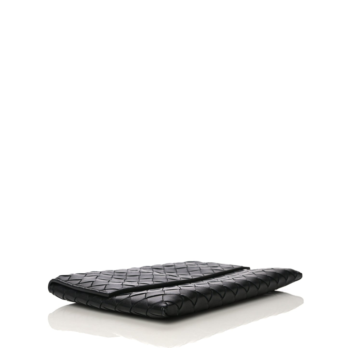 Nappa Intrecciato Flap Pouch Black