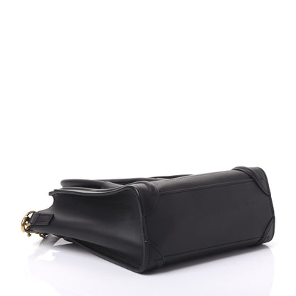 Celine Smooth Calfskin Nano Luggage Black 3 of 9