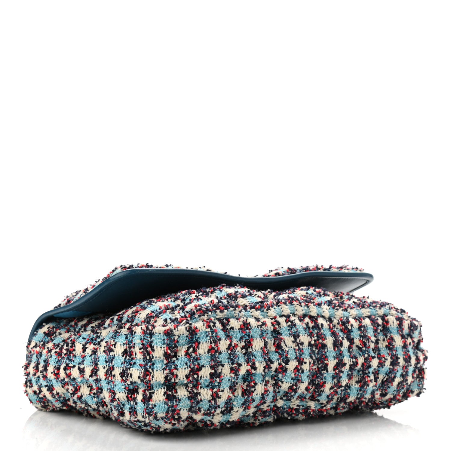 Chanel Lambskin Tweed Maxi Flap Blue Multicolor 3 of 13