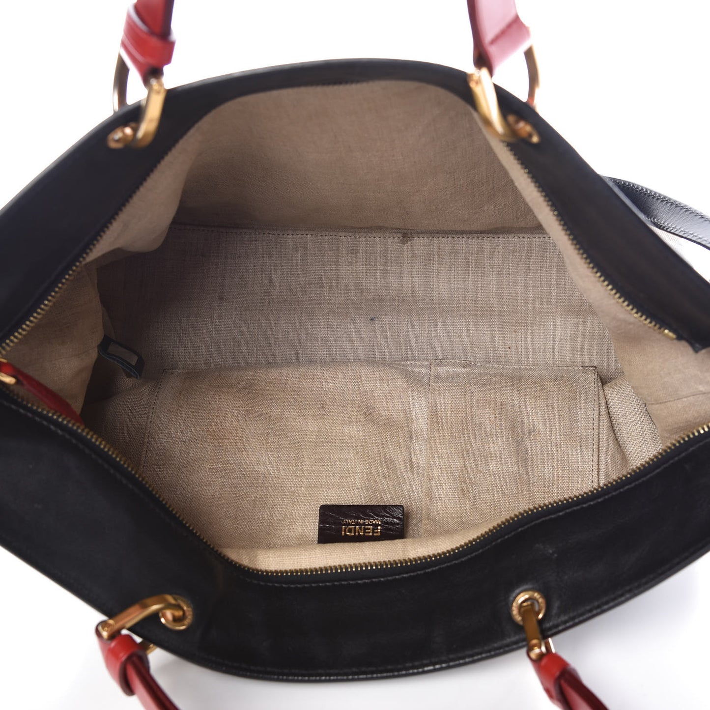 Pequin Cuoio Vegetale Shoulder Tote Tobacco Black Cuoio