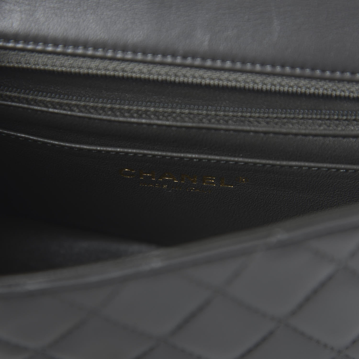 Chanel Lambskin Quilted Mini Rectangular Flap Grey 8 of 11