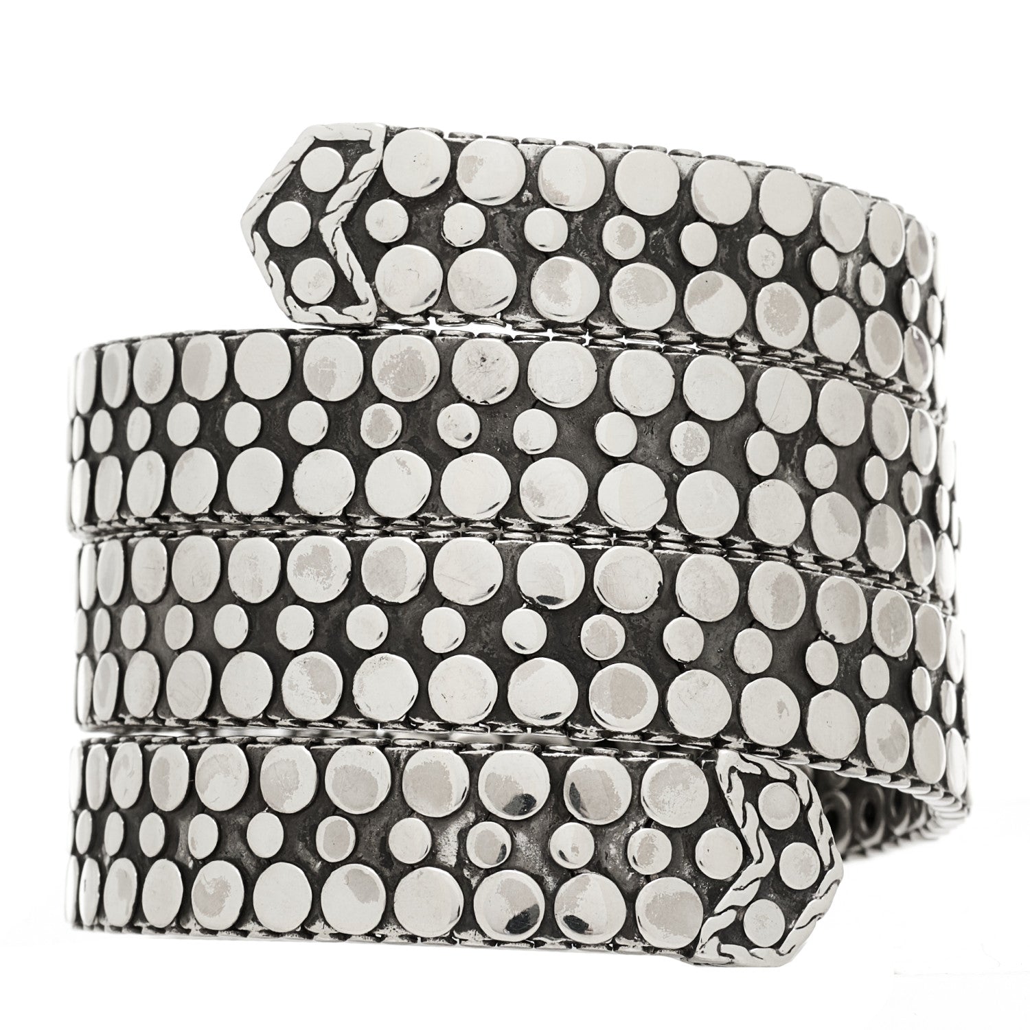 John Hardy Sterling Silver Dot Triple Coil Bracelet 1 of 3