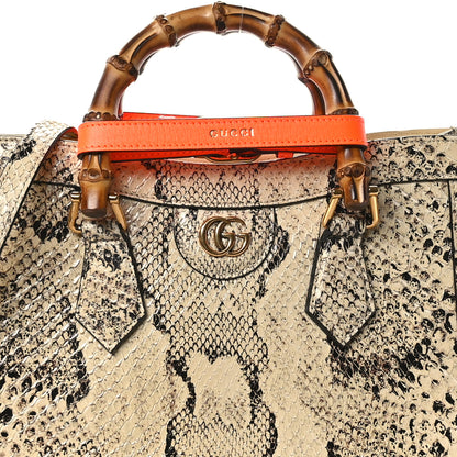 Gucci Snakeskin Small Diana Tote Bag Natural 8 of 13