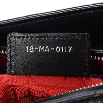Christian Dior Lambskin Cannage Medium Lady Dior Black 7 of 8