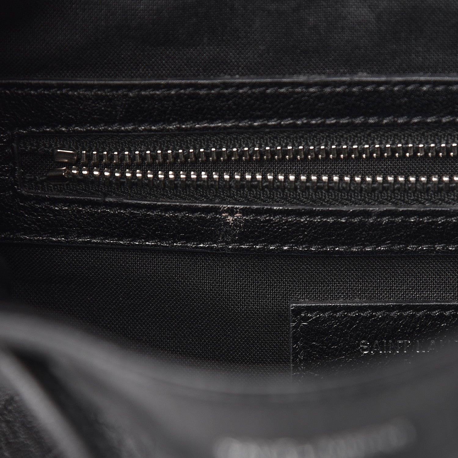 Saint Laurent Crocodile Embossed Lambskin Festival Backpack Black 8 of 11