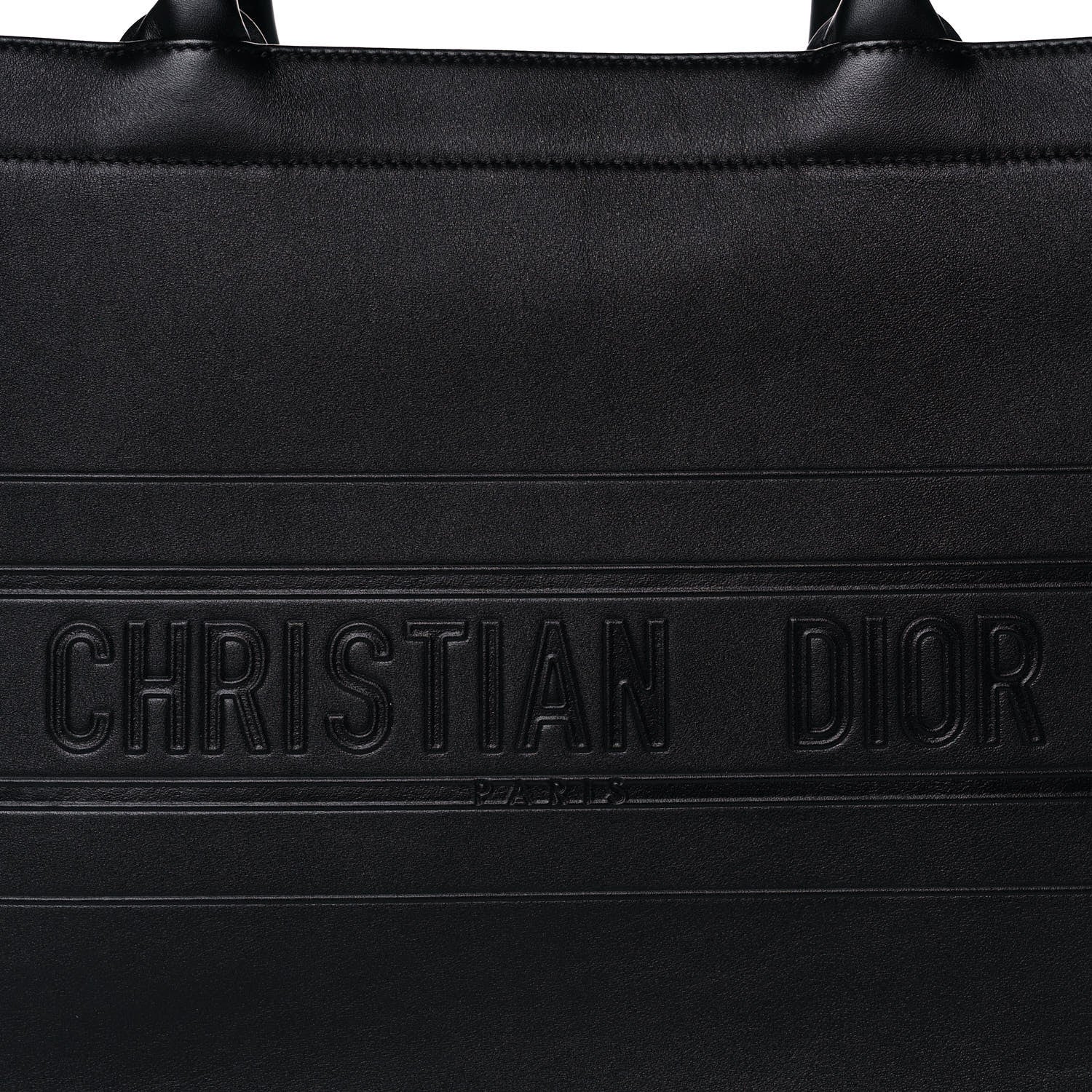 Christian Dior Calfskin Embossed Medium Book Tote Black 8 of 13