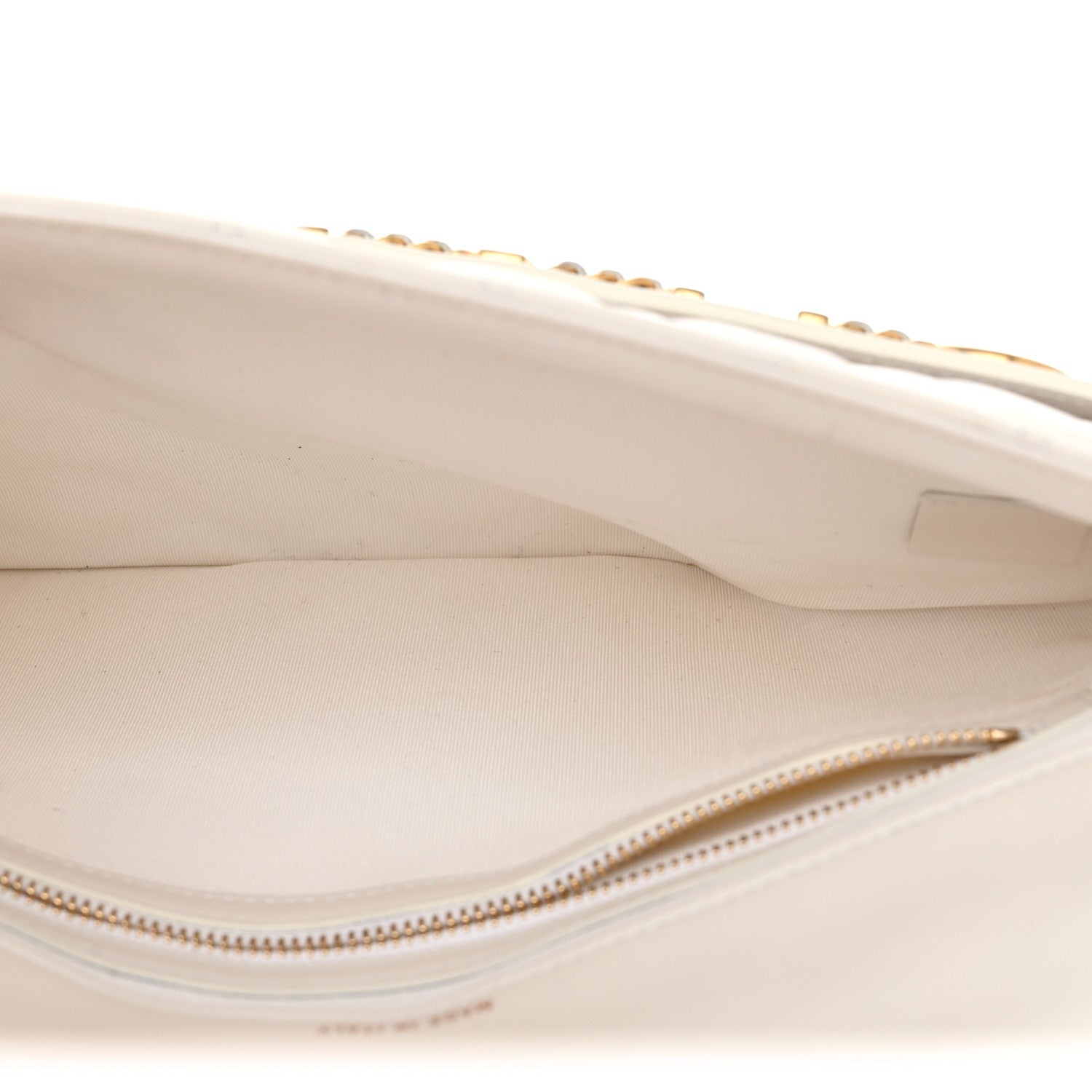 Chanel Calfskin Quilted Enchained Clutch White 5 of 8
