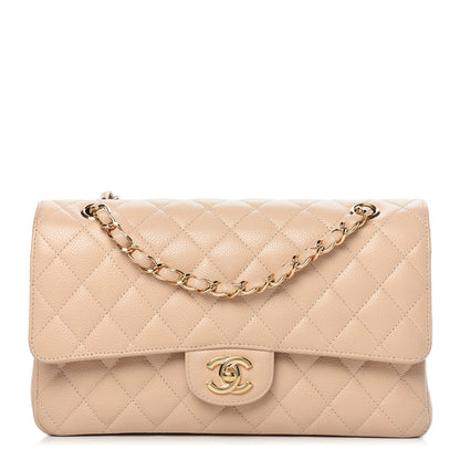 Chanel Caviar Quilted Medium Double Flap Beige 1 of 9