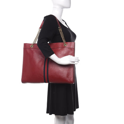 Gucci Calfskin Large Rajah Chain Tote Romantic Cherry 2 of 11