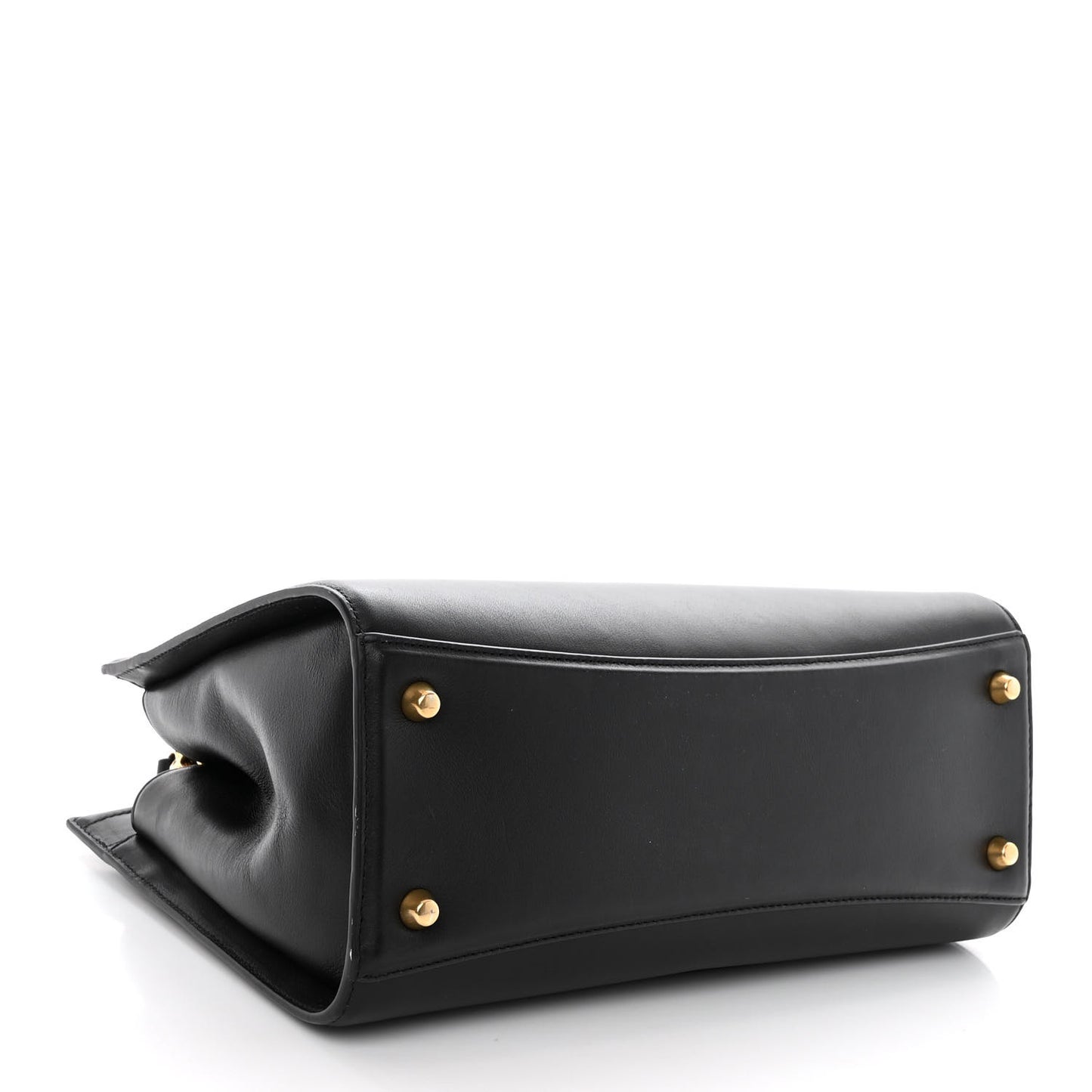Calfskin Small West End Top Handle Bag Black