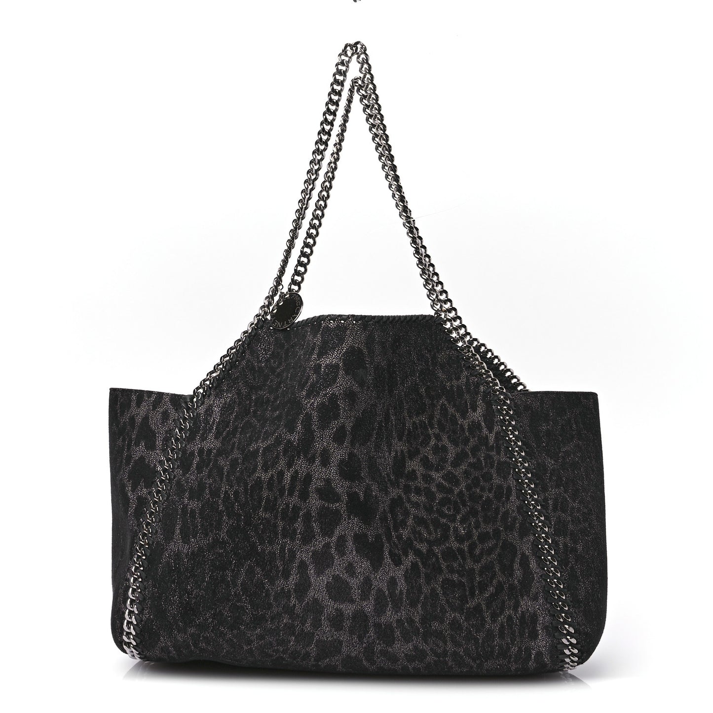 Leopard Shaggy Deer Falabella Reversible Tote Grey