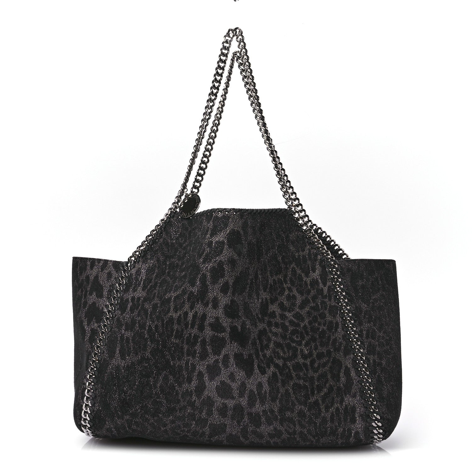 Stella McCartney Leopard Shaggy Deer Falabella Reversible Tote Grey 1 of 15