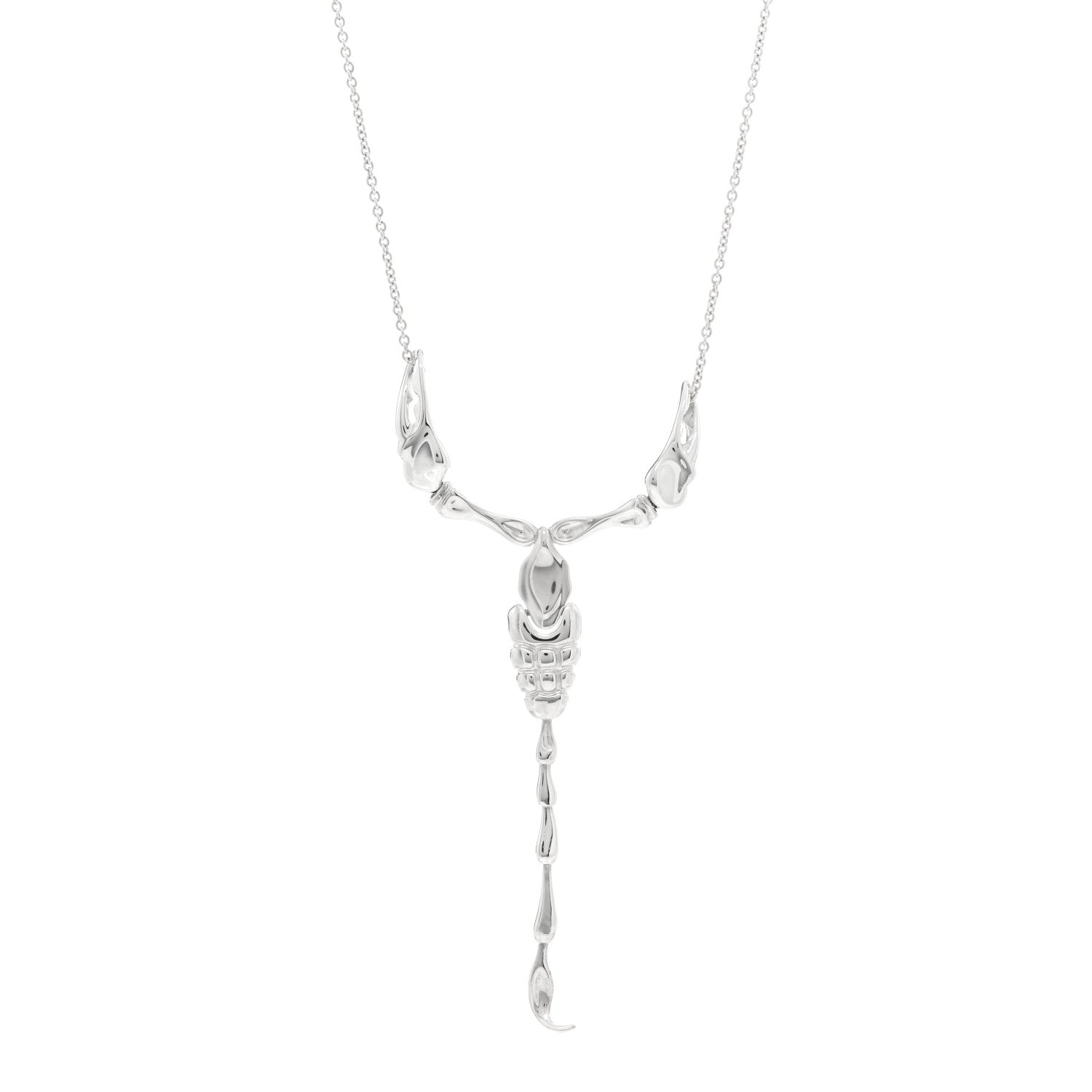 Tiffany Sterling Silver Elsa Peretti Scorpion Pendant Necklace 1 of 4