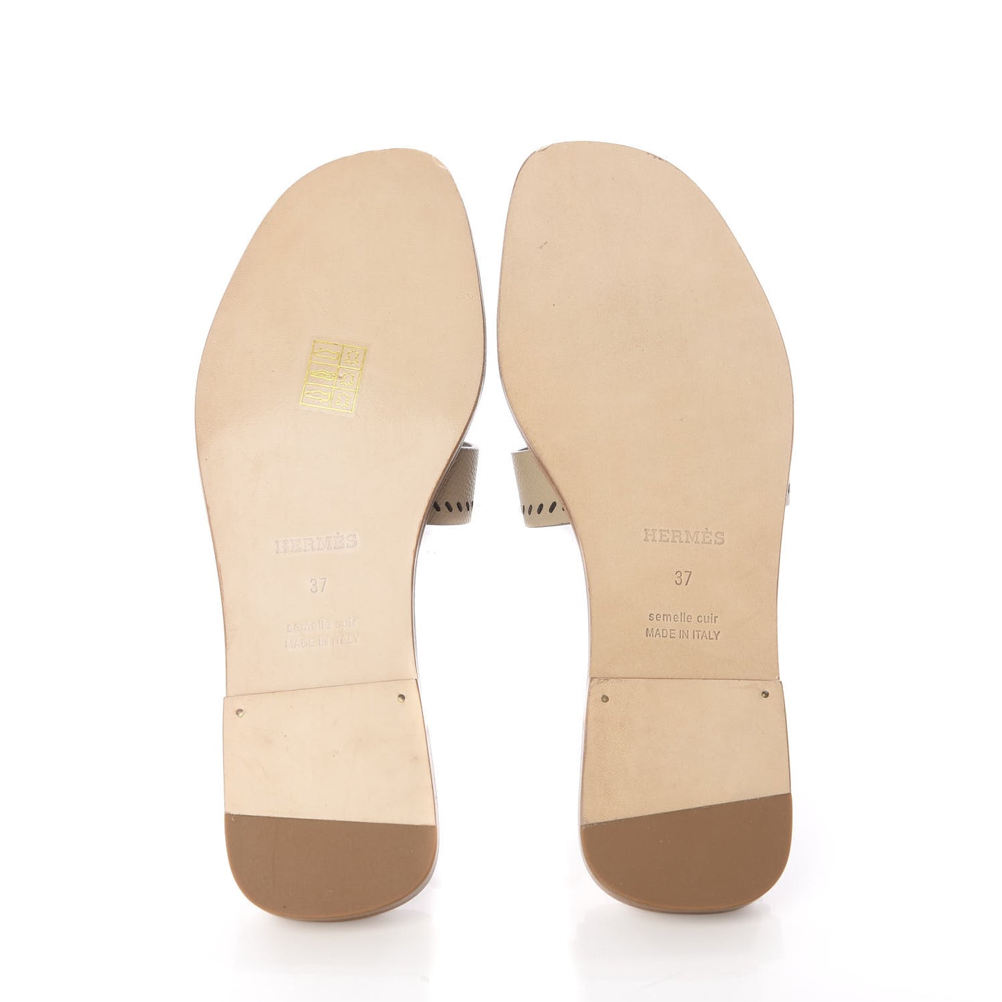Epsom Perforated Oran Sandals 37 Etain